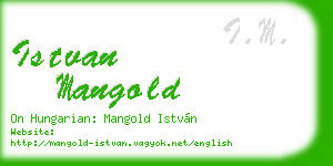 istvan mangold business card