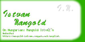 istvan mangold business card